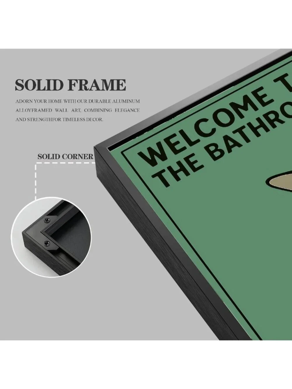 Funny Cat Bathroom Wall Art - Tuxedo Cat Canvas Decor for Toilet & Restroom